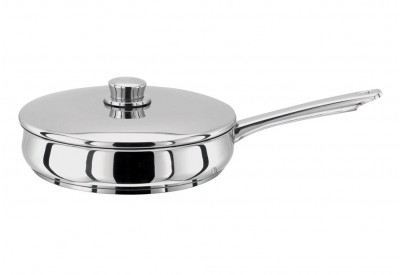 Stellar 1000 Stainless Steel Saute Pan with Lid (24cm)